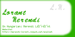 lorant merendi business card